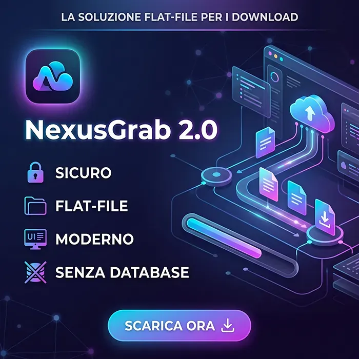 NexusGrab 2.0 è online! 🚀 Un download manager PHP moderno,